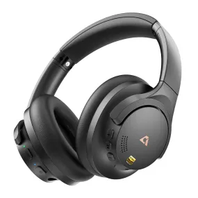 1Mii Hybrid Active Noise Cancelling Headphones, LDAC Hi-Res Audio Bluetooth Over Ear Headphones Wireless & Wired,75H Playtime, with 3 Pairs Comfort Fit & Foldable Ear Cups, for Home Office Travel