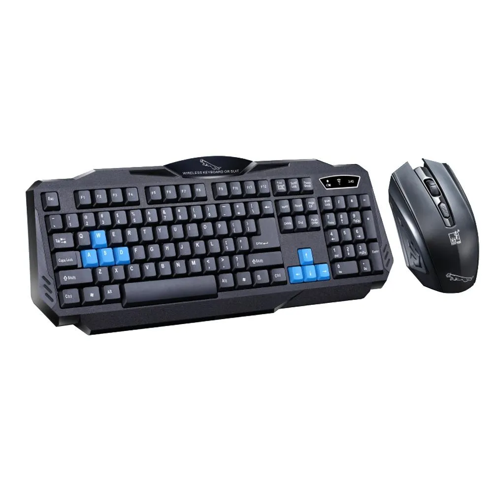 2.4Ghz Wireless Gaming Keyboard Mouse Combo Set Waterproof Keyboard and 1600DPI Pro Gaming Mouse For Computer PC