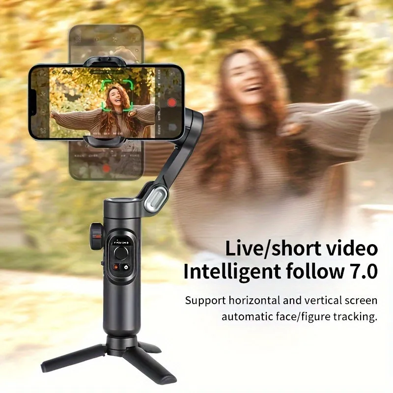 3-Axis Handheld Gimbal Foldable Video Recorder Stabilizer For Smartphone