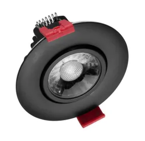 3-inch LED Gimbal Recessed Downlight in Black, 5000K