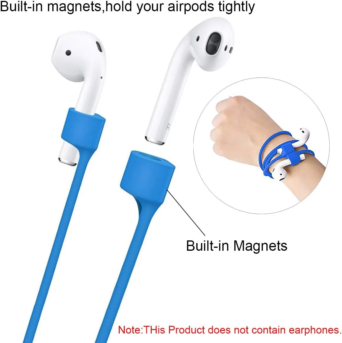 5 Pcs Magnetic Anti-Lost Straps Compatible With AirPods