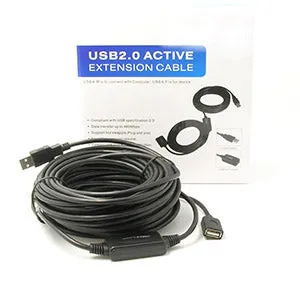 65Ft USB2.0 Active Extension/Repeater A-Male/Female