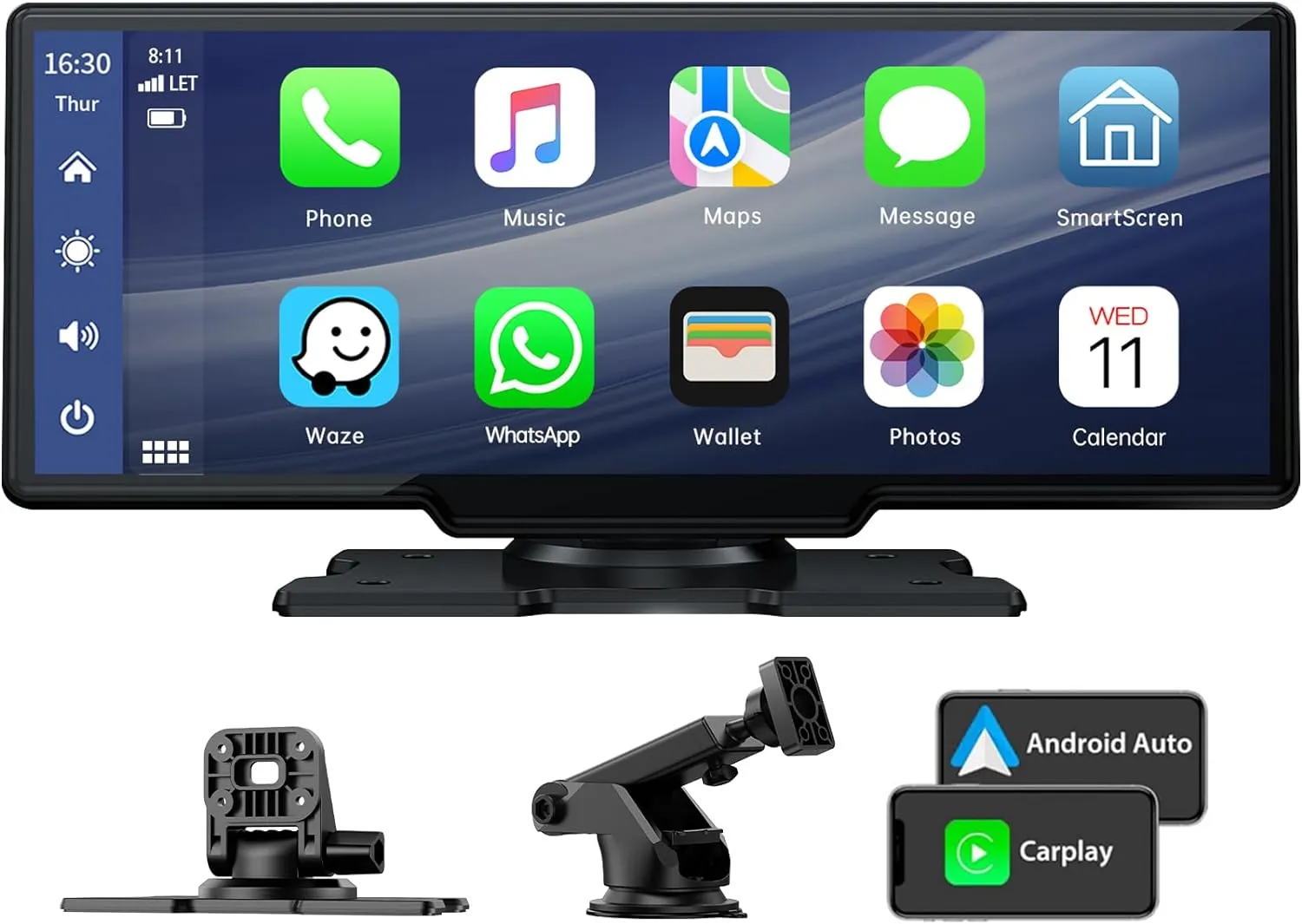 9.26'' Car Stereo Wireless Apple Carplay & Android Auto with 1080P Backup Camera, Airplay and GPS