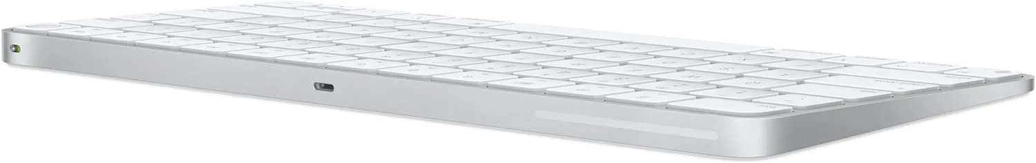 Apple Magic Keyboard with Touch ID – Bluetooth, Rechargeable, Compatible with Mac (Silicon), British English Layout, White Keys (No Box)