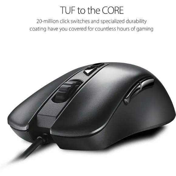 ASUS Optical RGB Gaming Mouse - TUF M3 | 7000 DPI Gaming-Grade Optical Sensor | Omron Switches | Aura Sync RGB Lighting