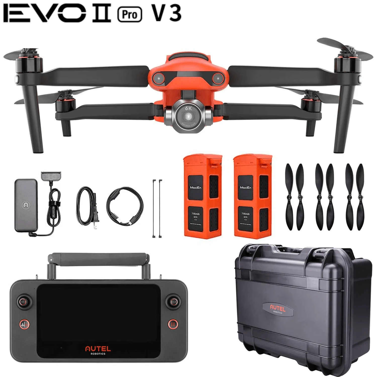 Autel Robotics EVO II Pro V3 6K Rugged Bundle 15km Video Transmission 40 Mins Flight Time