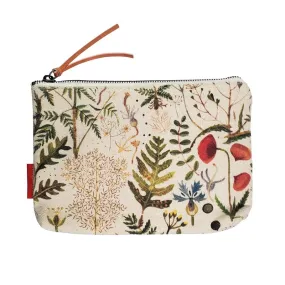 Canvas Pouch - Greens and Flowers