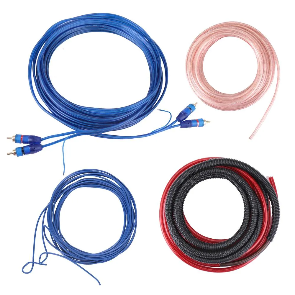 Car Stereo Wiring Kit - Audio Amplifier & Subwoofer Speaker Installation Cables (4 Gauge)