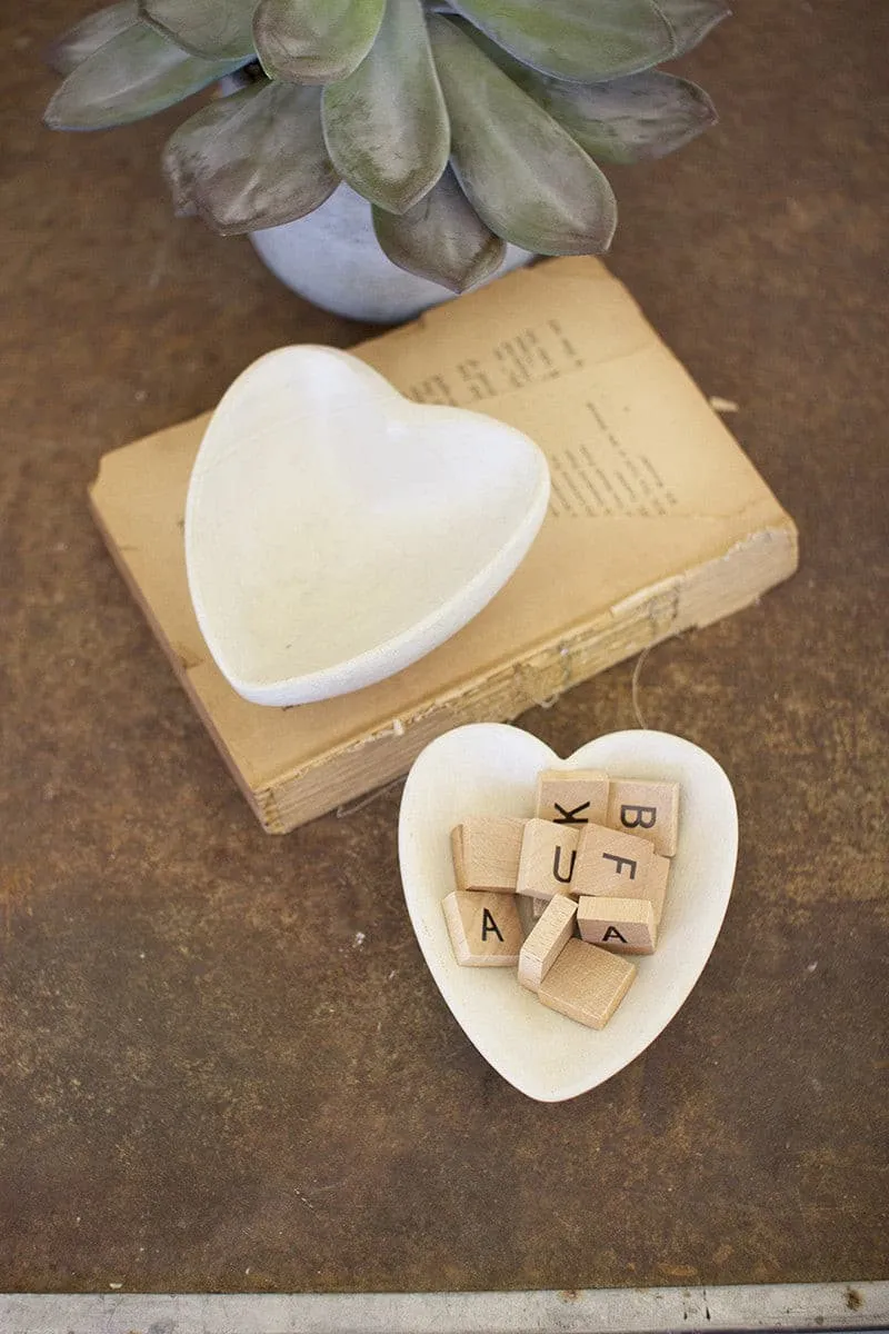 Carved Stone Heart Bowl