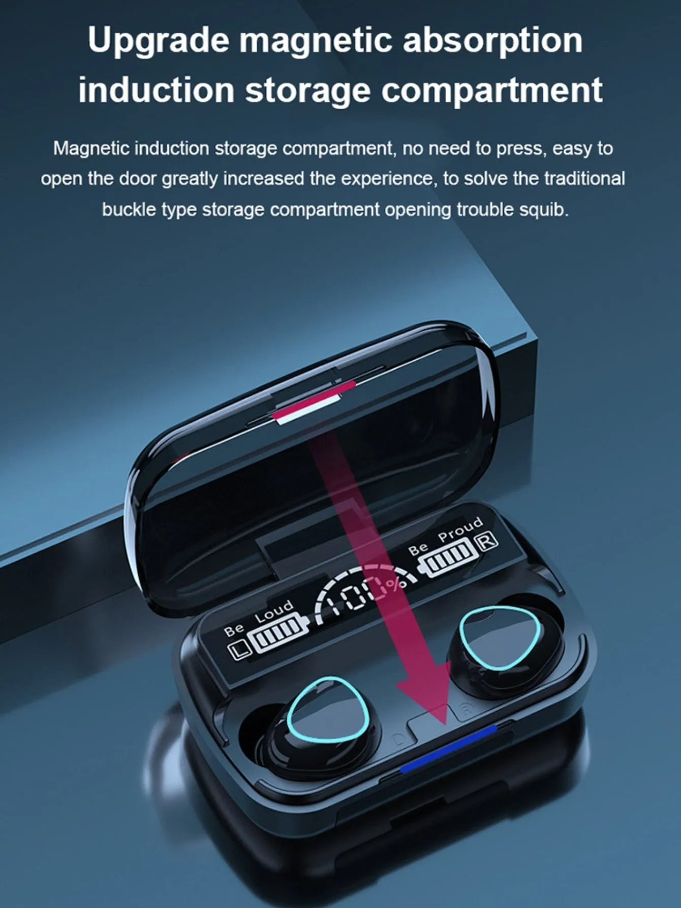 Charging Case Design, Led Display, Bass Boost Earphones