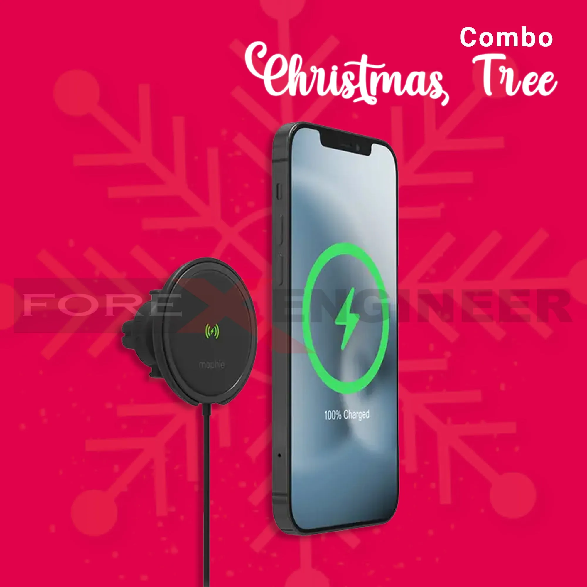 [Christmas Tree COMBO] Mophie Snap Vent Mount   Mophie Snap Adapter (Barcode: 840056140066   840056140684 )