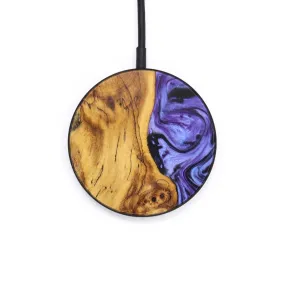 Circle Wood Resin Wireless Charger - Craig (Purple, 637853)