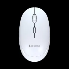 Coconut Glory Wireless & Bluetooth Mouse(White)