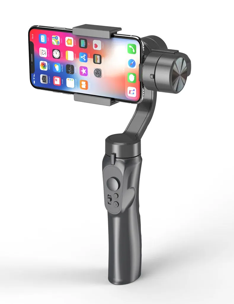 Compatible with Apple, Handheld Phone Gimbal Stabilizer 3-Axis PTZ Tripod Anti-Shake for Smartphone Vlog