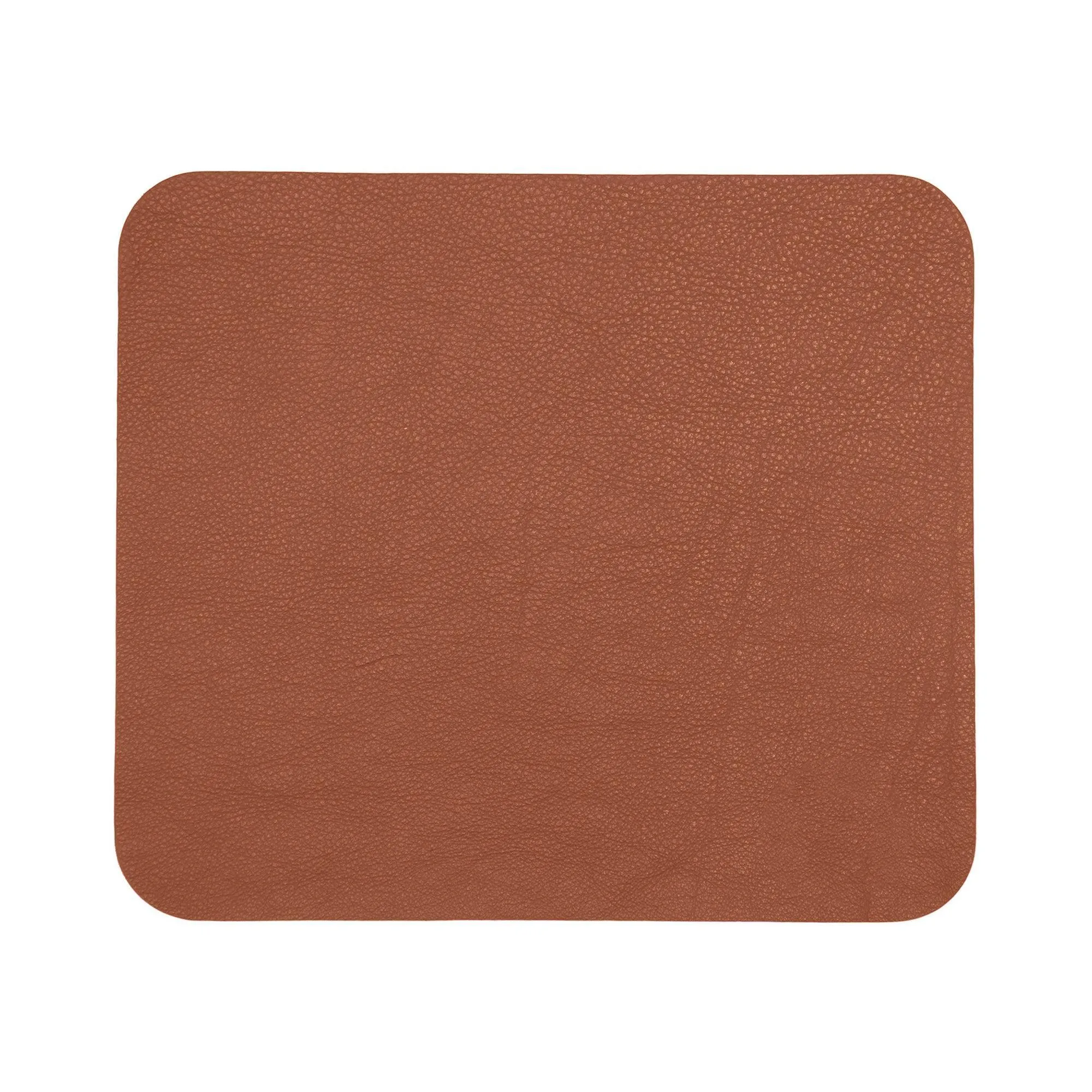 Contemporary Mouse Pad - Italian Pebble Grain Leather Backed with Dark Grey Microsuede