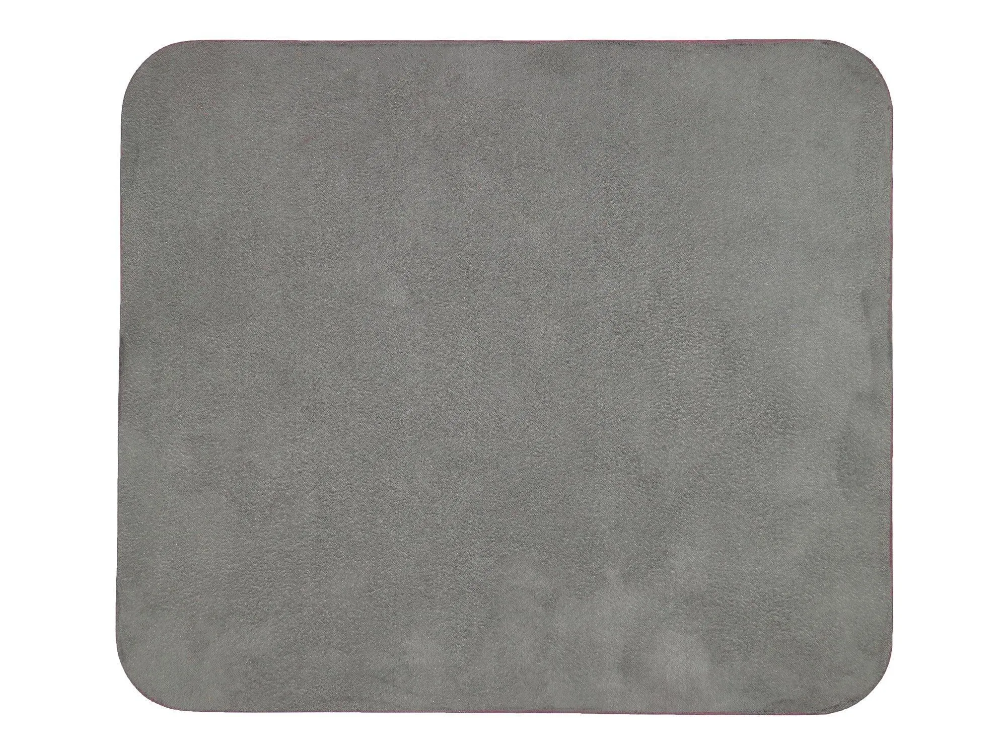 Contemporary Mouse Pad - Italian Pebble Grain Leather Backed with Dark Grey Microsuede