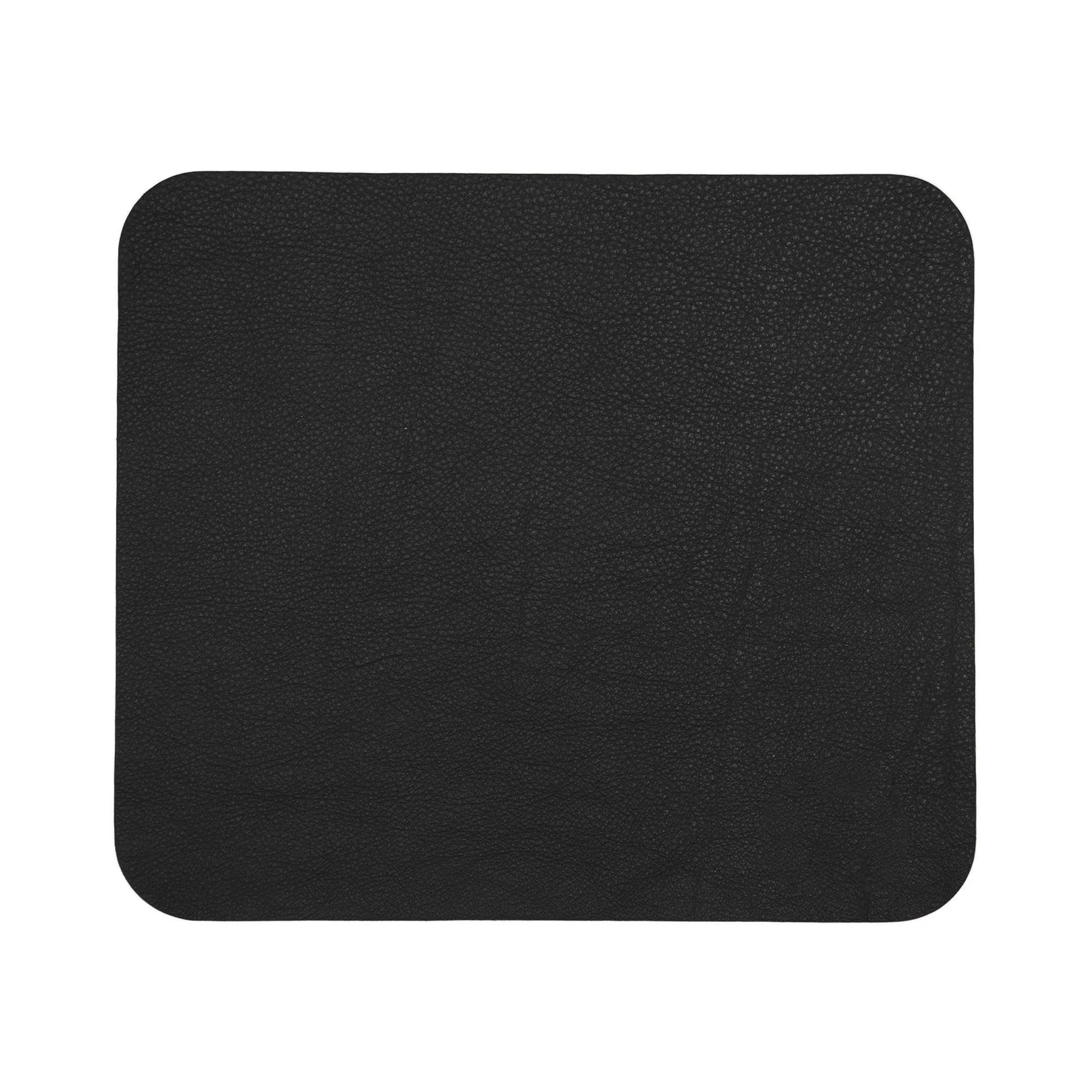 Contemporary Mouse Pad - Italian Pebble Grain Leather Backed with Dark Grey Microsuede