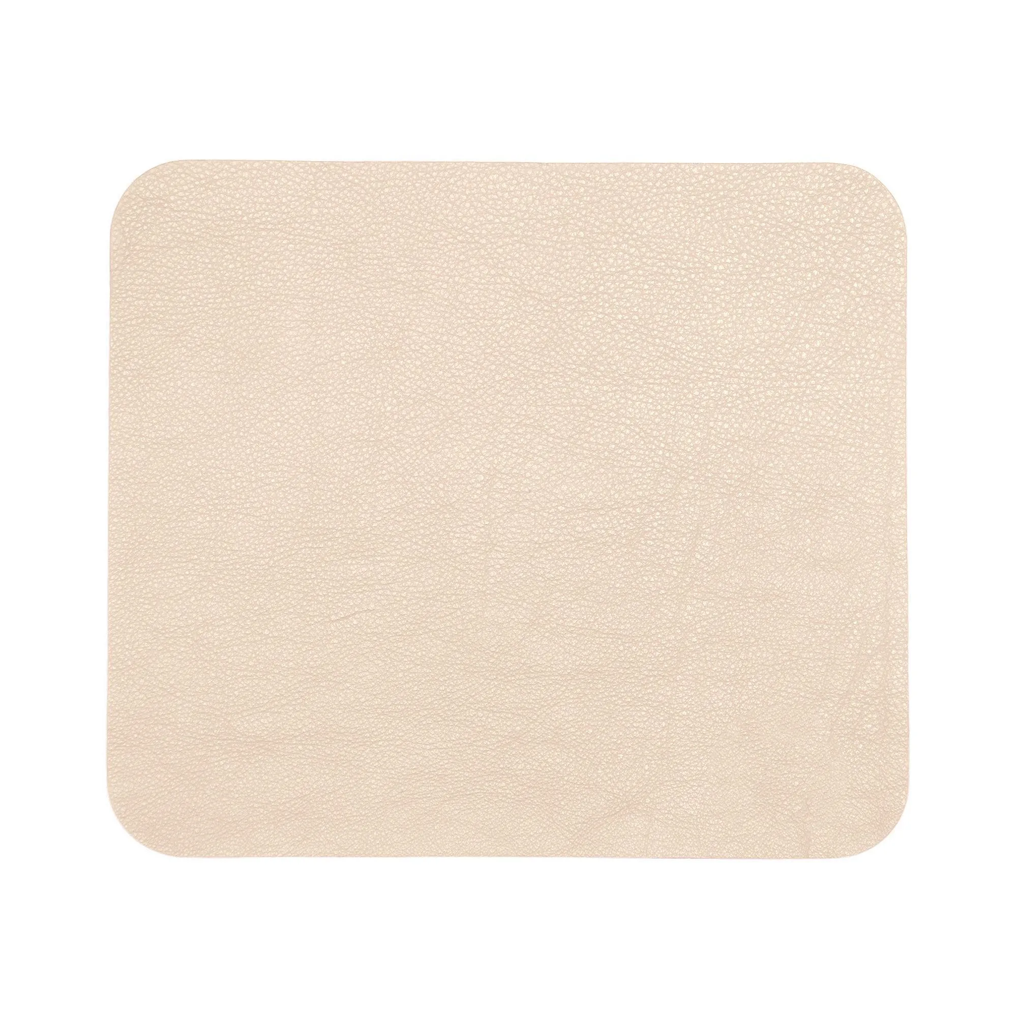 Contemporary Mouse Pad - Italian Pebble Grain Leather Backed with Dark Grey Microsuede