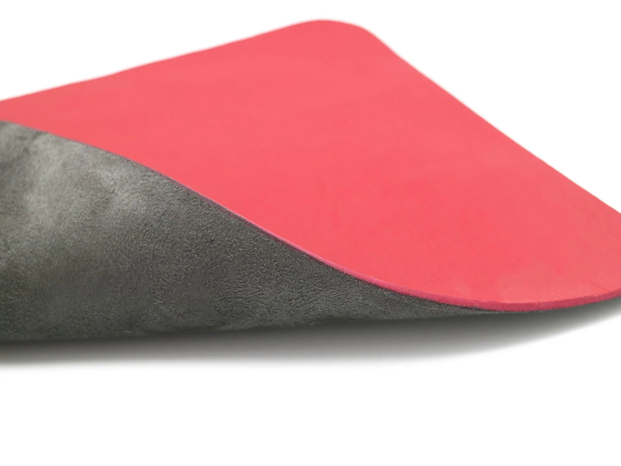 Contemporary Mouse Pad - Italian Pebble Grain Leather Backed with Dark Grey Microsuede