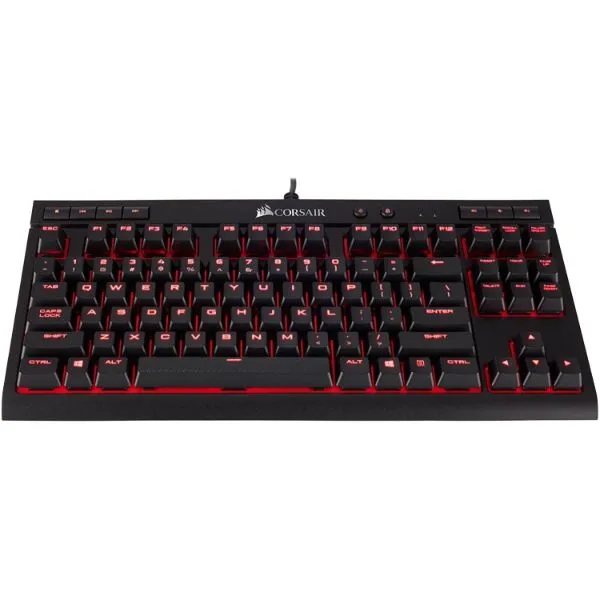 Corsair K63 Compact Mechanical Gaming Keyboard - Backlit Red LET - Linear & Quiet - Cherry MX Red