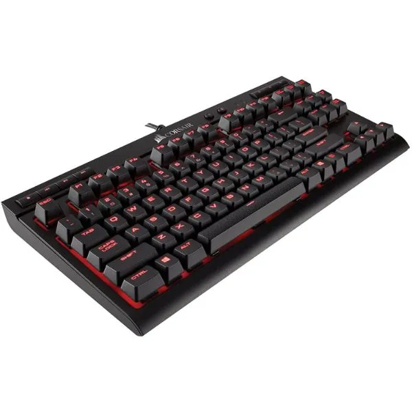 Corsair K63 Compact Mechanical Gaming Keyboard - Backlit Red LET - Linear & Quiet - Cherry MX Red