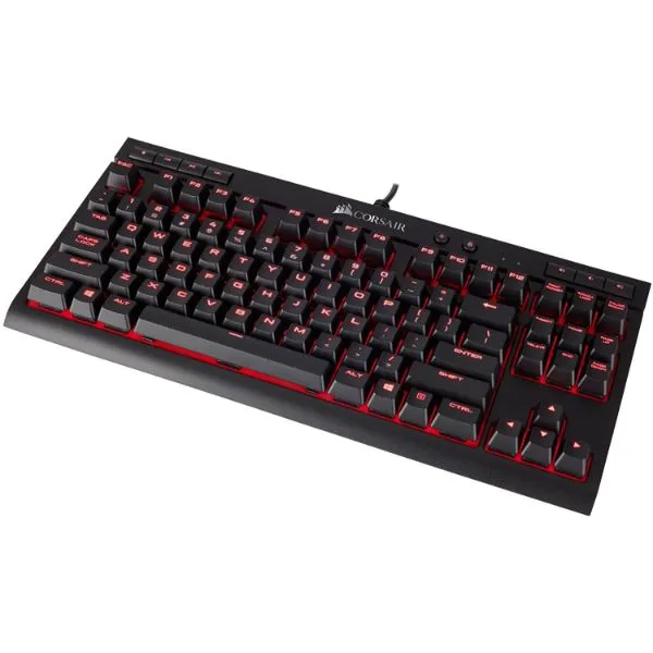 Corsair K63 Compact Mechanical Gaming Keyboard - Backlit Red LET - Linear & Quiet - Cherry MX Red