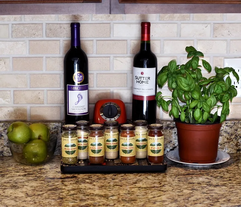 Counter Caddies™ - "WINE" Themed Artwork - Straight Shelf - 12" Length