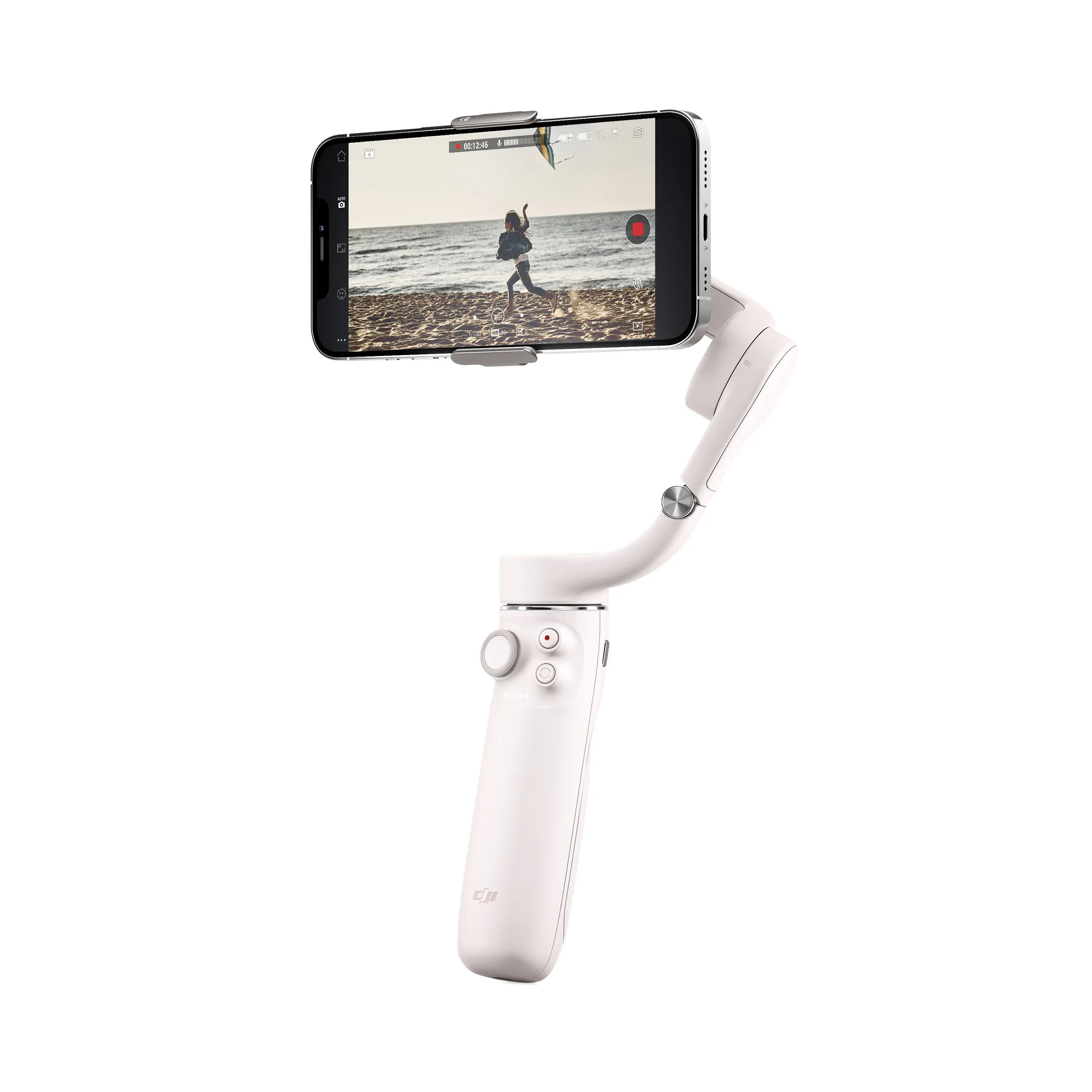 DJI OM5 Osmo 5 Mobile Portable 3-Axis Smartphone Gimbal Stabilizer with ActiveTrack 4.0, Extension Rod, Magnetic Clamp Design and DJI Mimo App Support (Sunset White, Athens Gray)