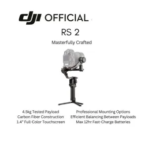 DJI RS 2 Ronin DSLR Stabilizer Gimbal / RS 2 Pro Combo - 1 Year Local DJI Warranty