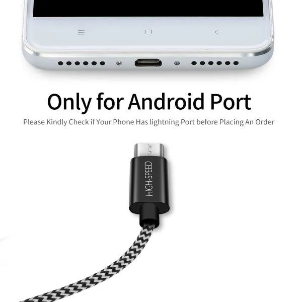 Dux Ducis K-One Short 50cm Cable, Micro USB, Braided, Black & White