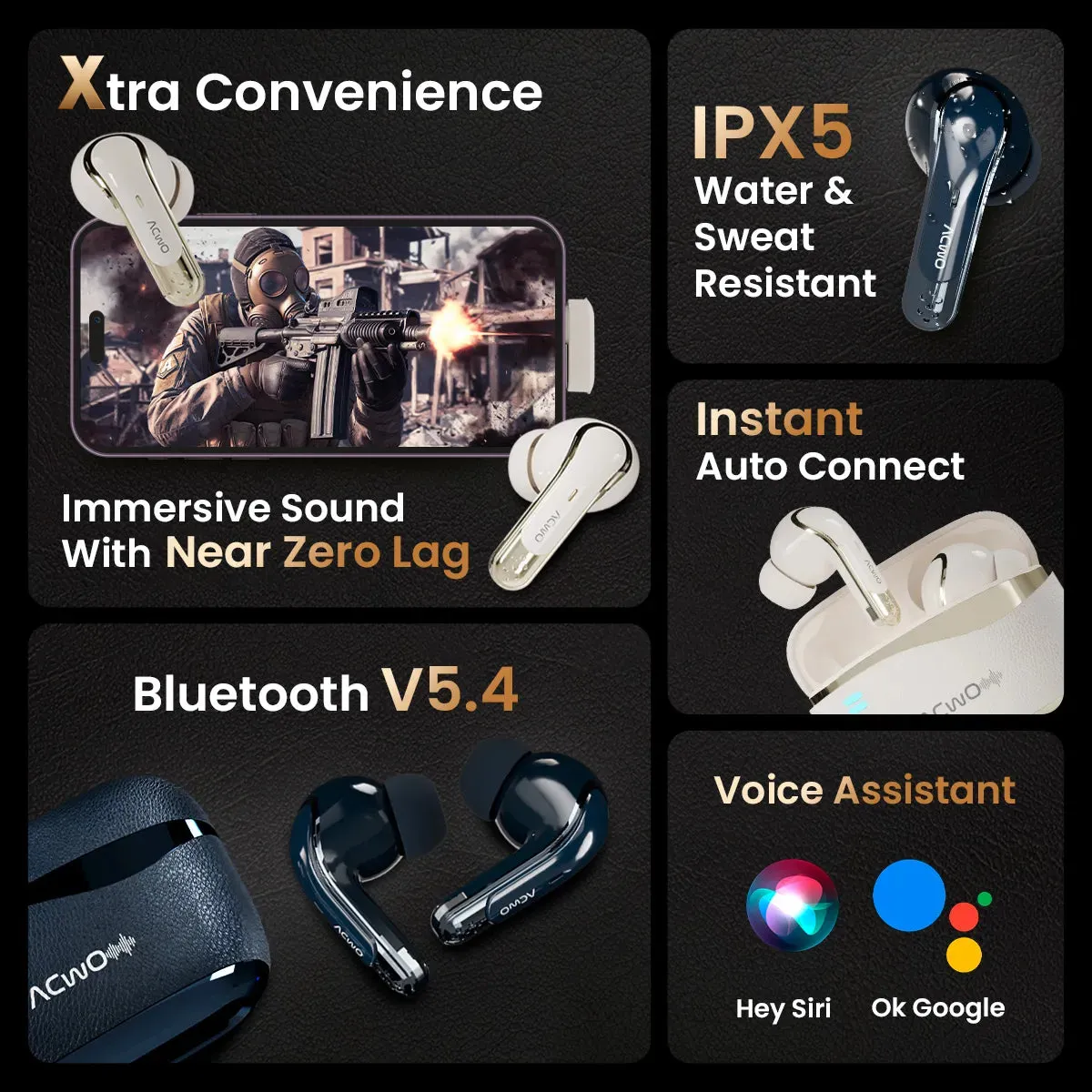 DwOTS X - Gaming Earbuds For Gamers With ANC & Near Zero Lag