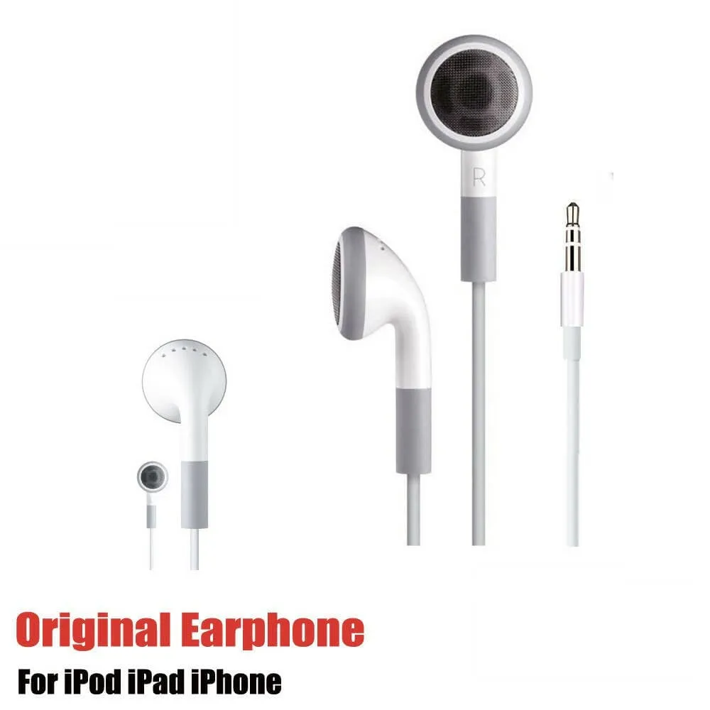 Earphones with Volume Control Apple Design Wired White