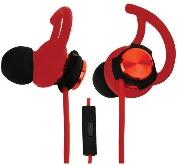 ECKO UNLIMITED EKU-ROG-RD Rogue Hybrid Earbuds with Microphone (Red)