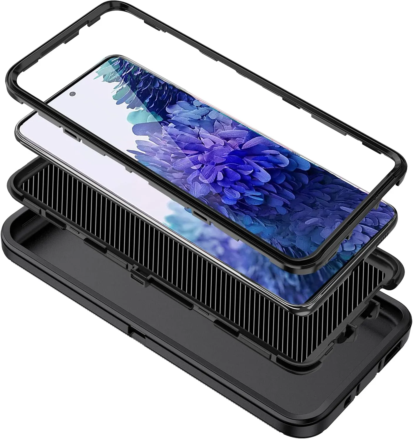 Entronix Heavy Duty Case for Samsung Galaxy S10, Triple-Layer & Full Protection,