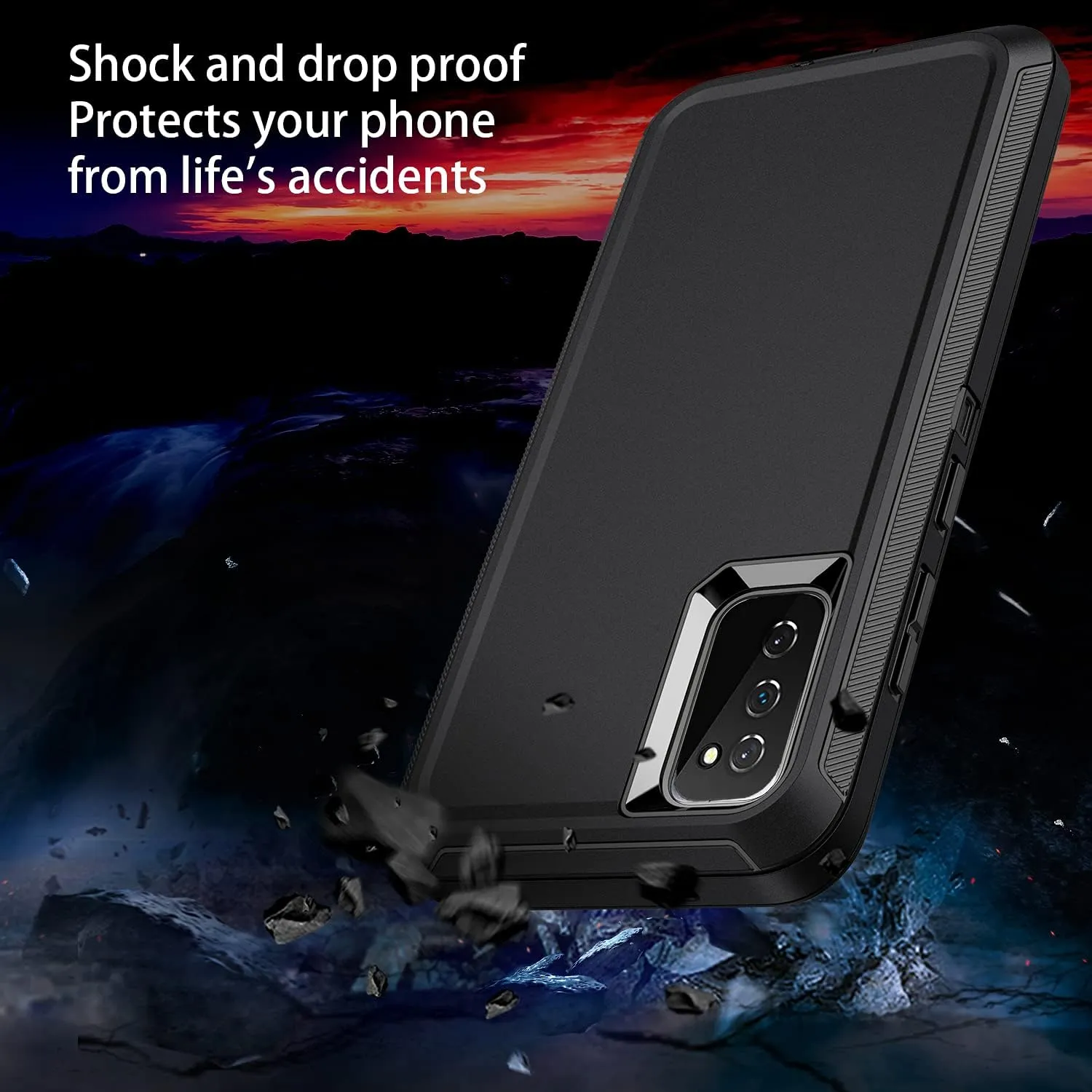 Entronix Heavy Duty Case for Samsung Galaxy S10, Triple-Layer & Full Protection,