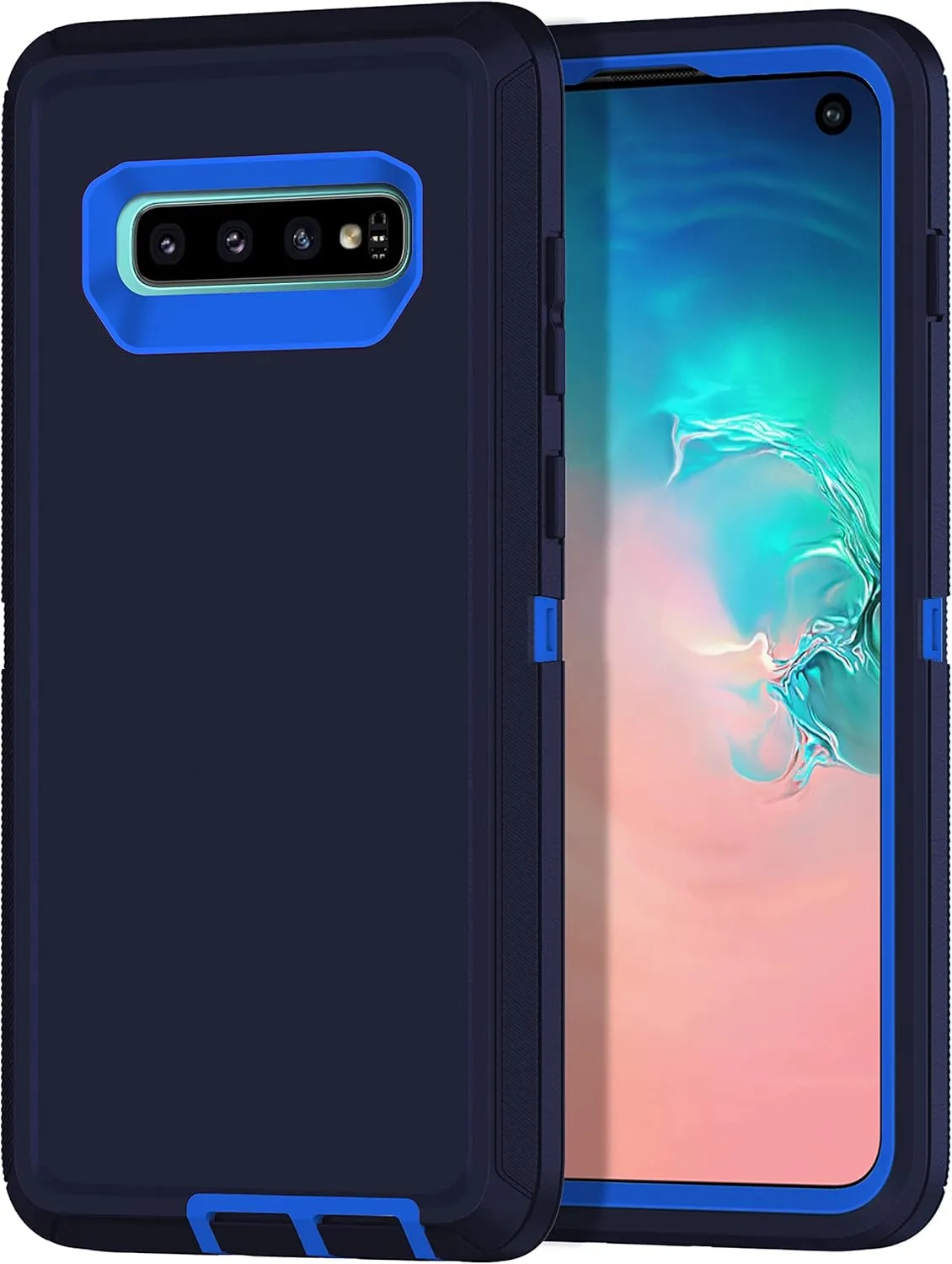 Entronix Heavy Duty Case for Samsung Galaxy S10, Triple-Layer & Full Protection,