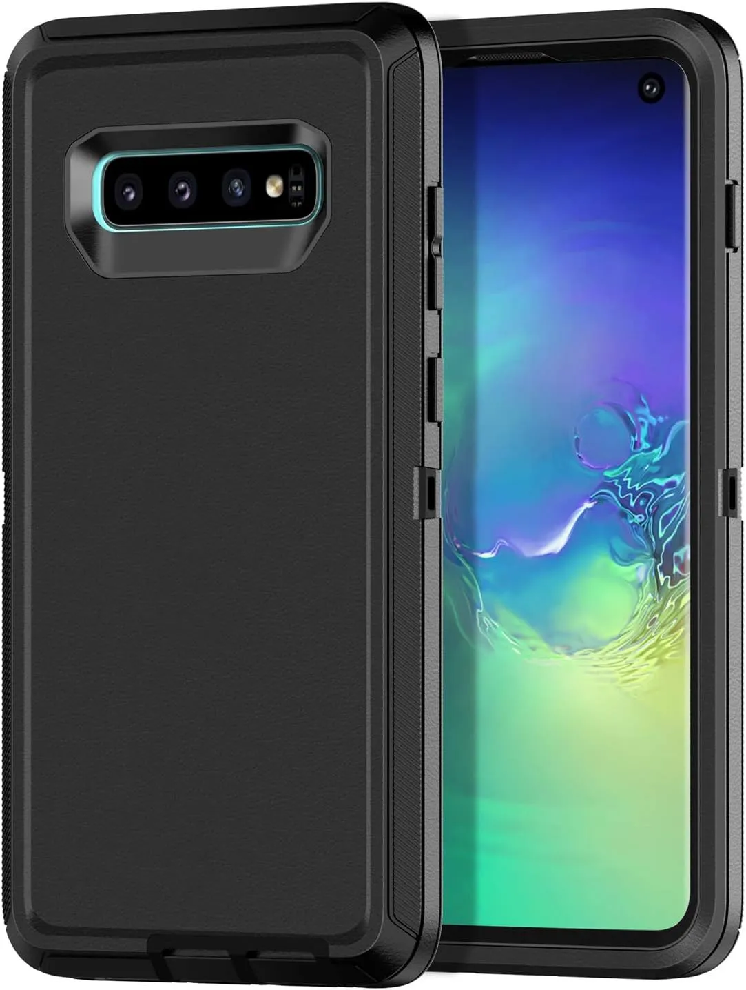 Entronix Heavy Duty Case for Samsung Galaxy S10, Triple-Layer & Full Protection,