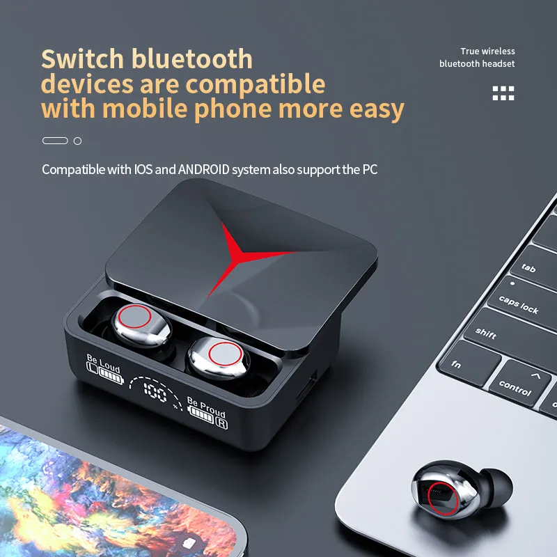 FANGTUOSI Sliding Cover Gaming Earbuds with Led Digital Display