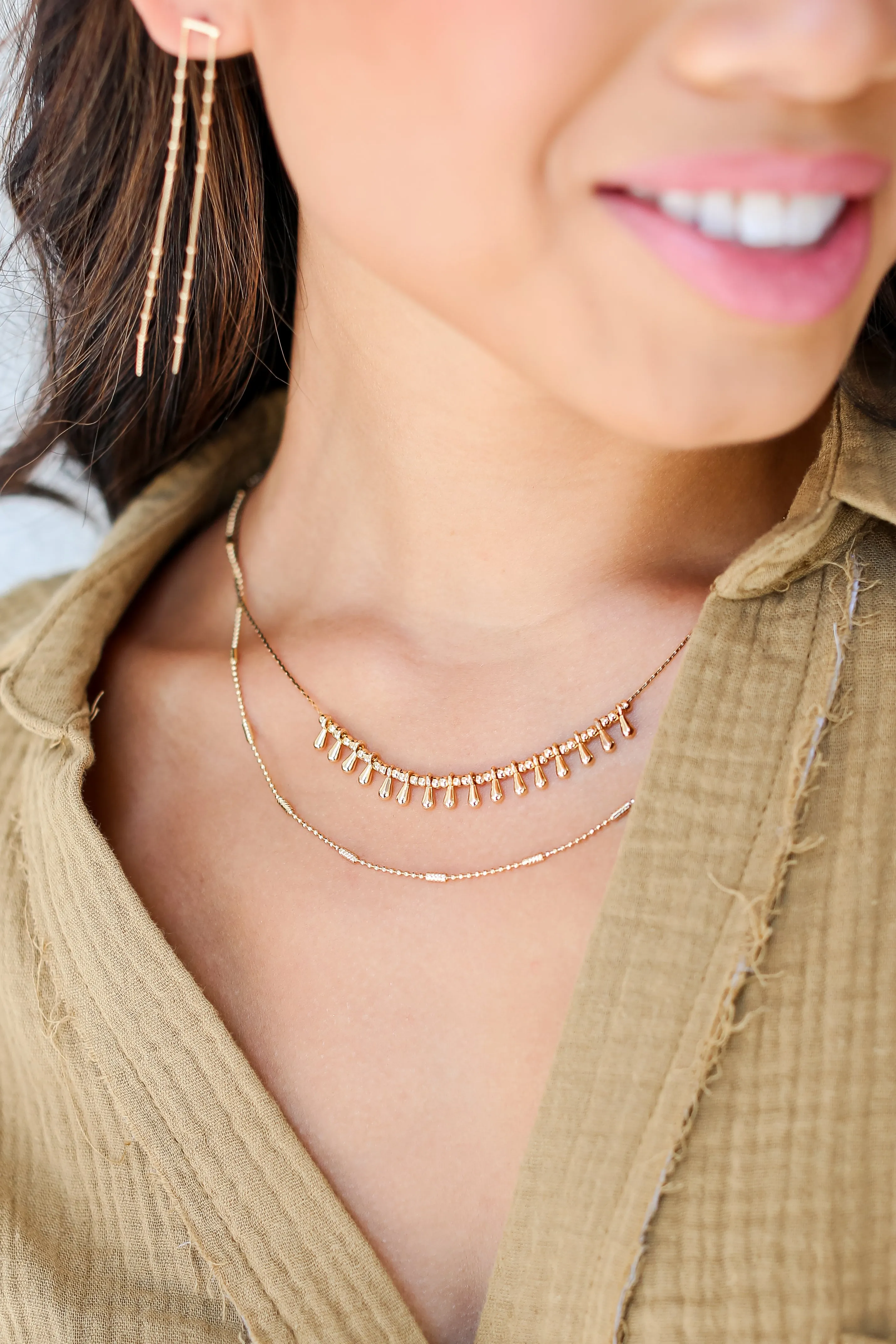 FINAL SALE - Joanna Gold Layered Chain Necklace