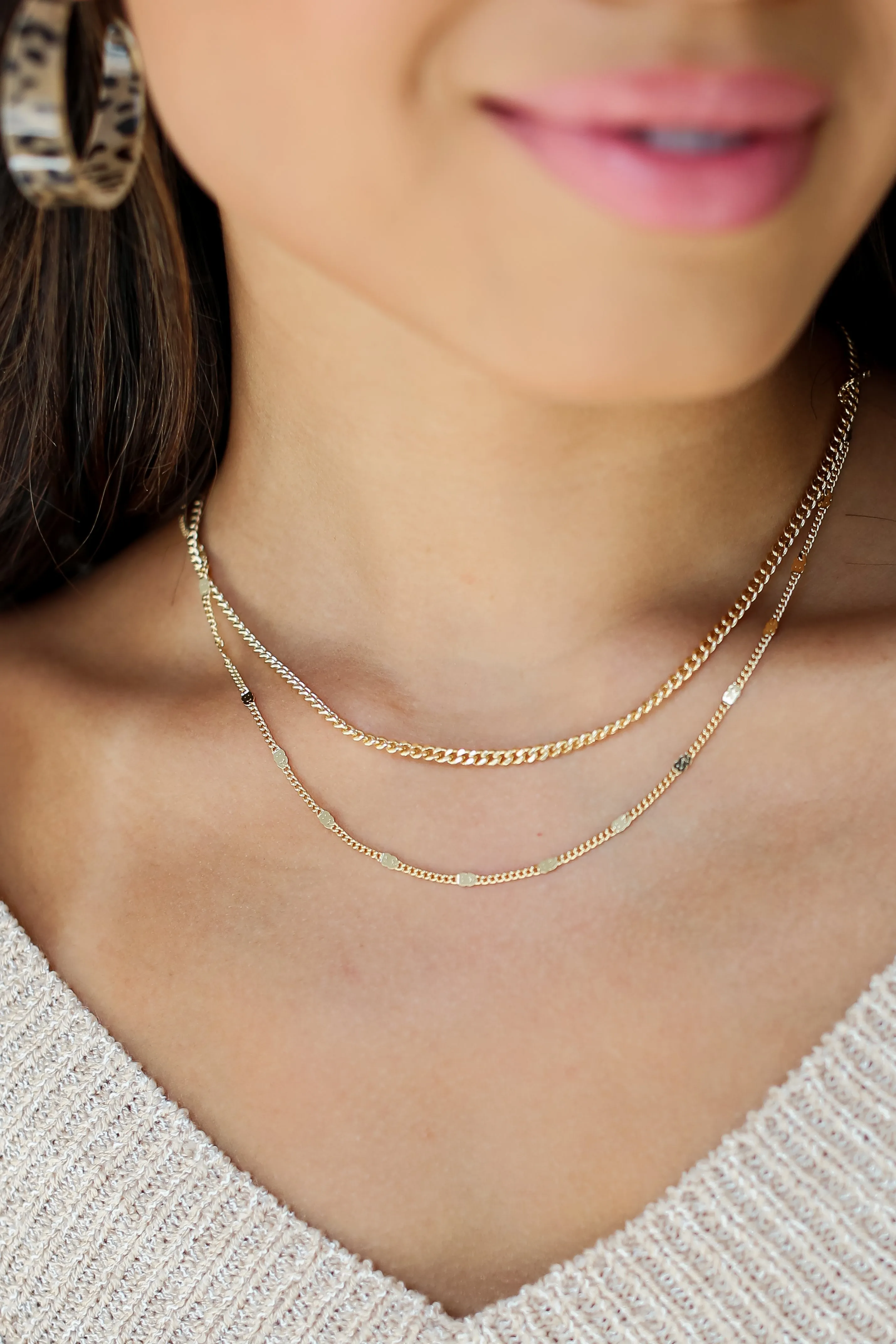 FINAL SALE - Katherine Gold Layered Chain Necklace