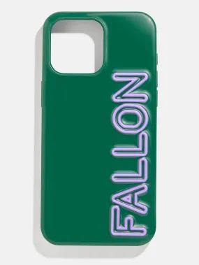 Fine Line Custom iPhone Case - Green/Lilac