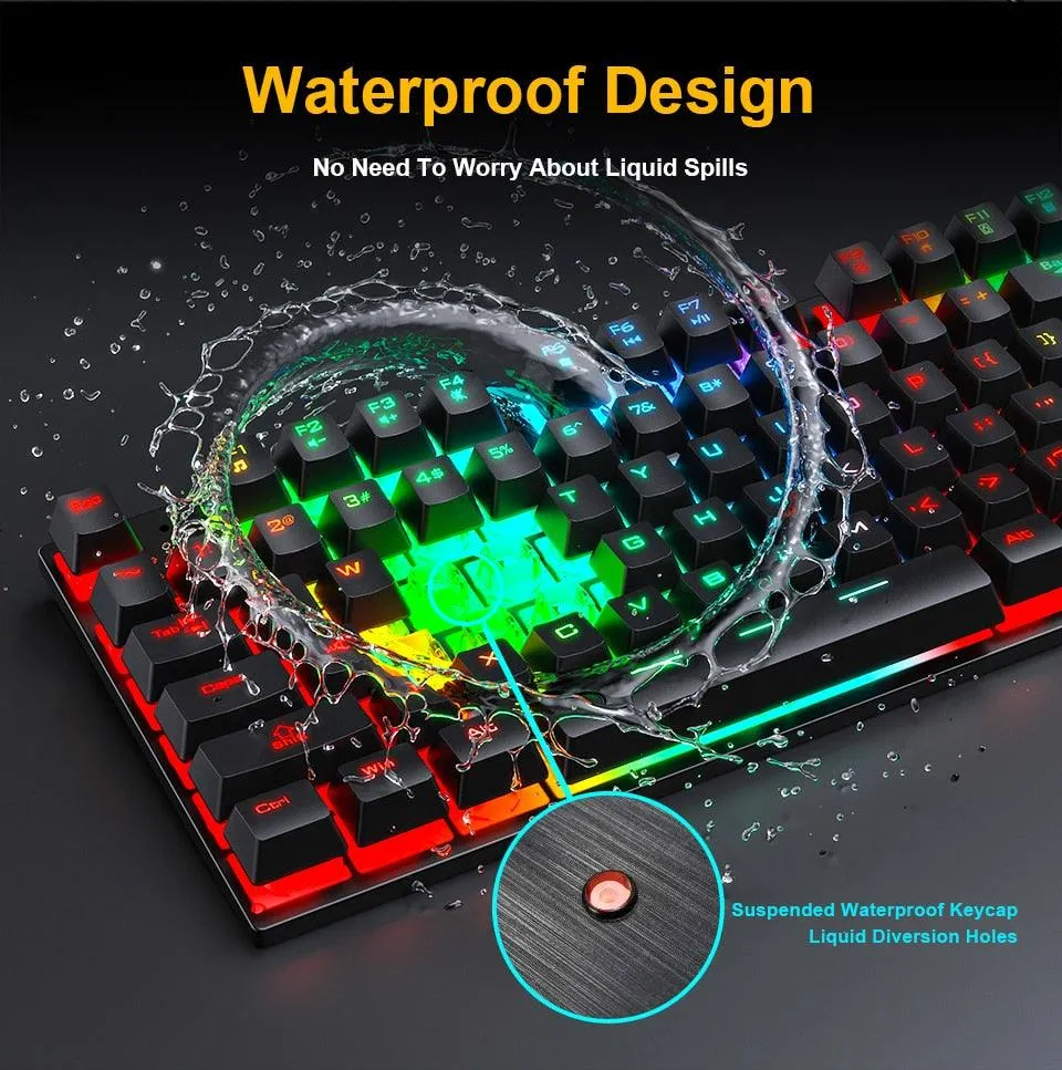 Gaming keyboard and Mouse Wired keyboard with backlight keyboard Russia Gamer kit 5500Dpi Silent Gaming Mouse Set For PC Laptop