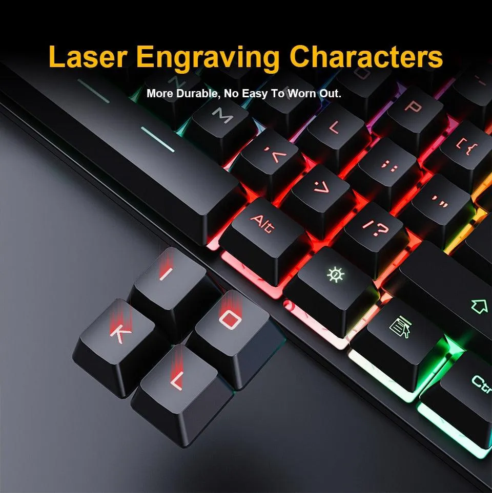 Gaming keyboard and Mouse Wired keyboard with backlight keyboard Russia Gamer kit 5500Dpi Silent Gaming Mouse Set For PC Laptop