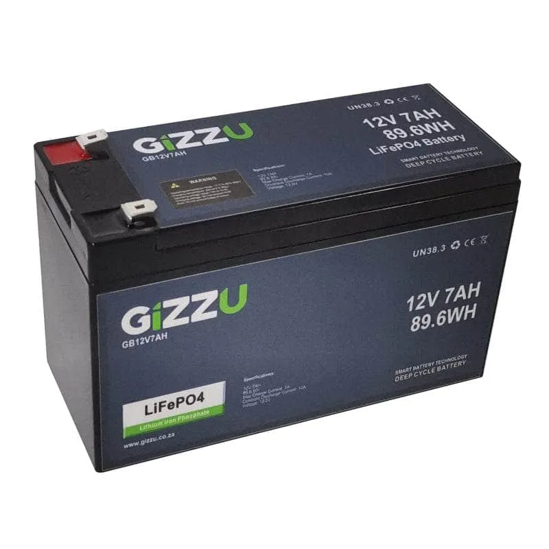 Gizzu 12v 7ah Lithium Batteries Gb12 V7 Ah