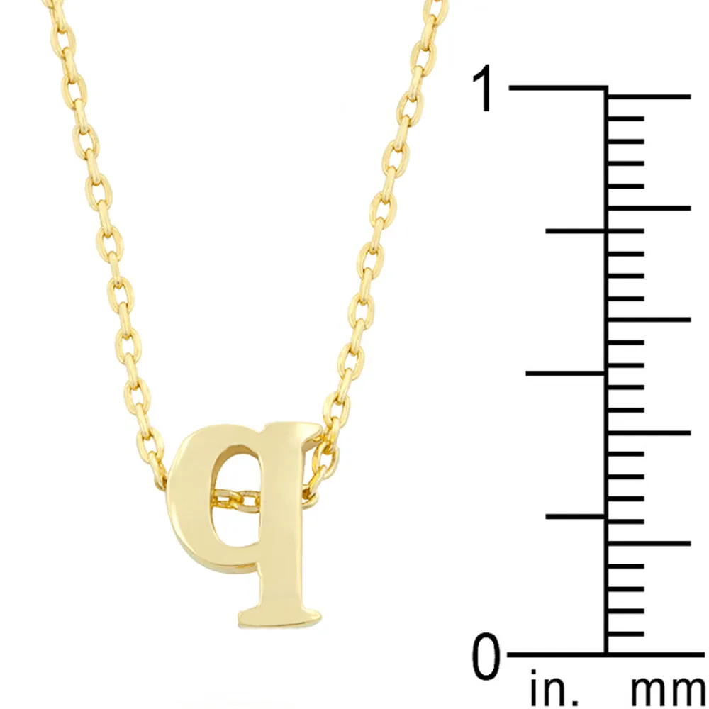 Golden Initial Q Pendant