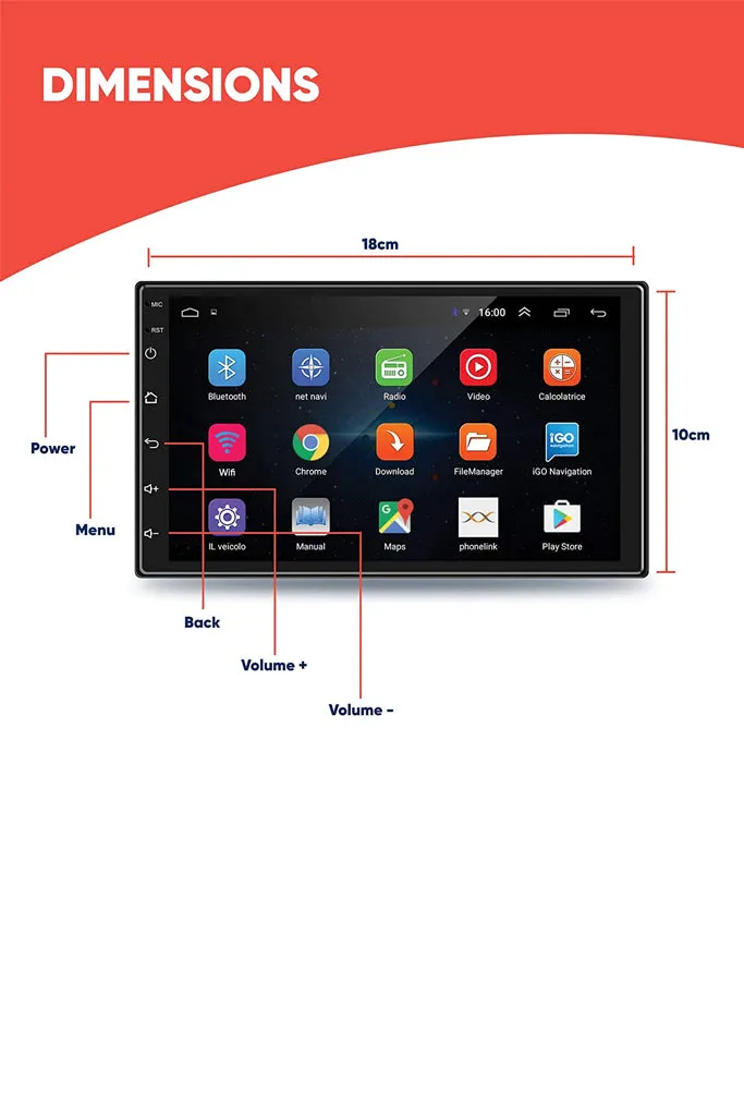 GoMechanic Accessories Olympus Smart Fit Android Screen (1/16, MTK processor, 9")