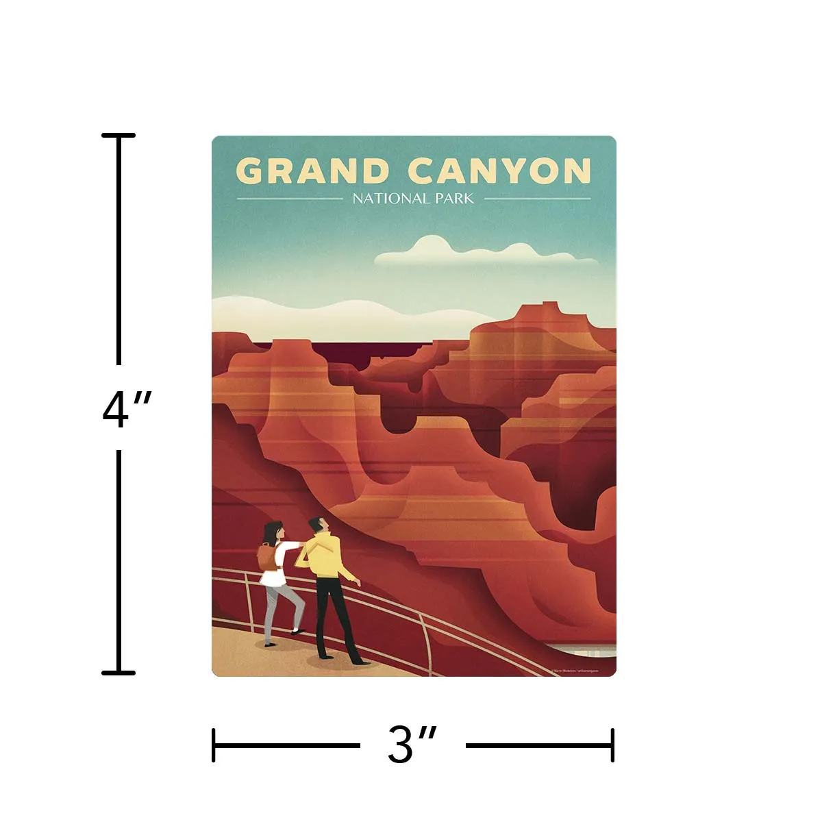 Grand Canyon National Park Arizona State Travel Vinyl Sticker