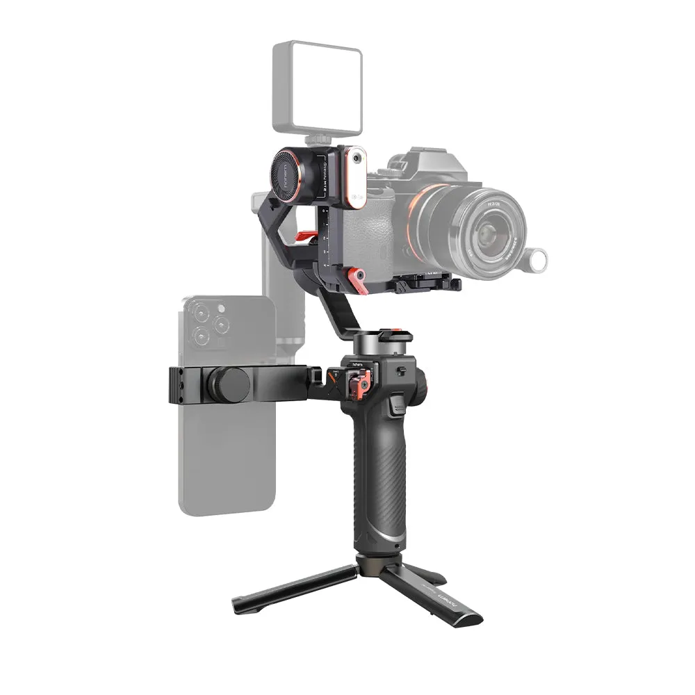 Hohem iSteady MT2 Kit 4-in-1 Camera Gimbal with 3-Axis Stabilizer, Built-in AI Tracker, Magnetic Fill Light CCT/RGB for  Compact Camera, Action Camera, Smartphone, Sony ZV-E10, A7S III, FX3, A6000, Canon EOS R5, R8, Nikon Z7 II, Z50