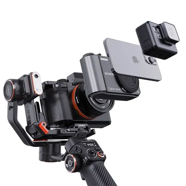 Hohem iSteady MT2 Kit 4-in-1 Camera Gimbal with 3-Axis Stabilizer, Built-in AI Tracker, Magnetic Fill Light CCT/RGB for  Compact Camera, Action Camera, Smartphone, Sony ZV-E10, A7S III, FX3, A6000, Canon EOS R5, R8, Nikon Z7 II, Z50