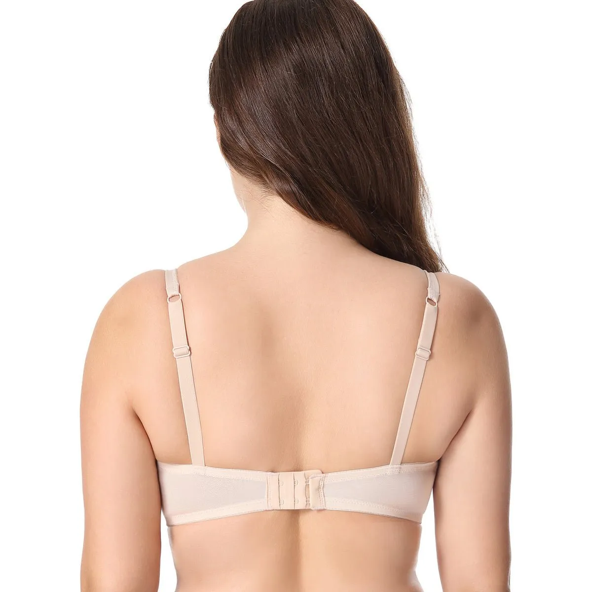 Invisible Lightly Padded Plus Size Wireless Full figure Nude Bra